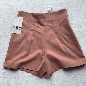 new with tags pink zara high waisted shorts!